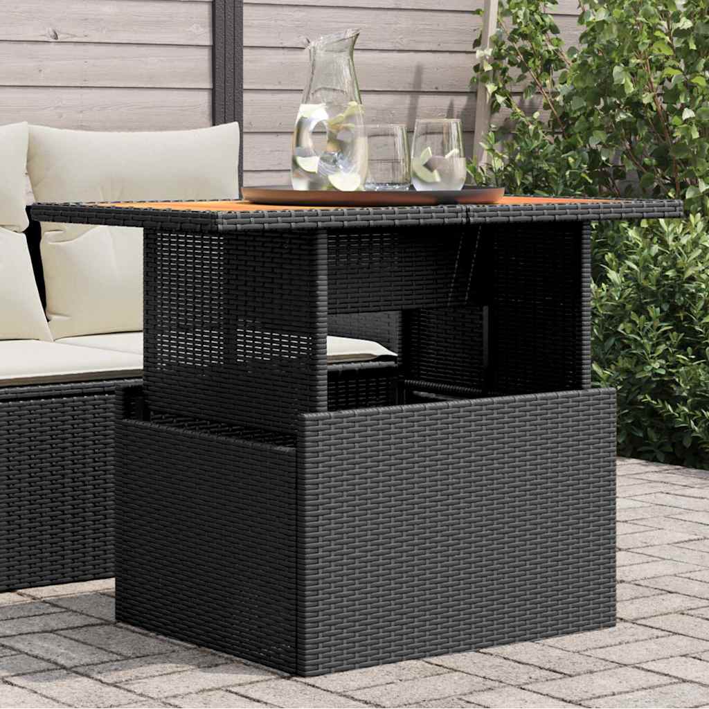 Havebord Med Top 100X55X73 Cm Polyrattan