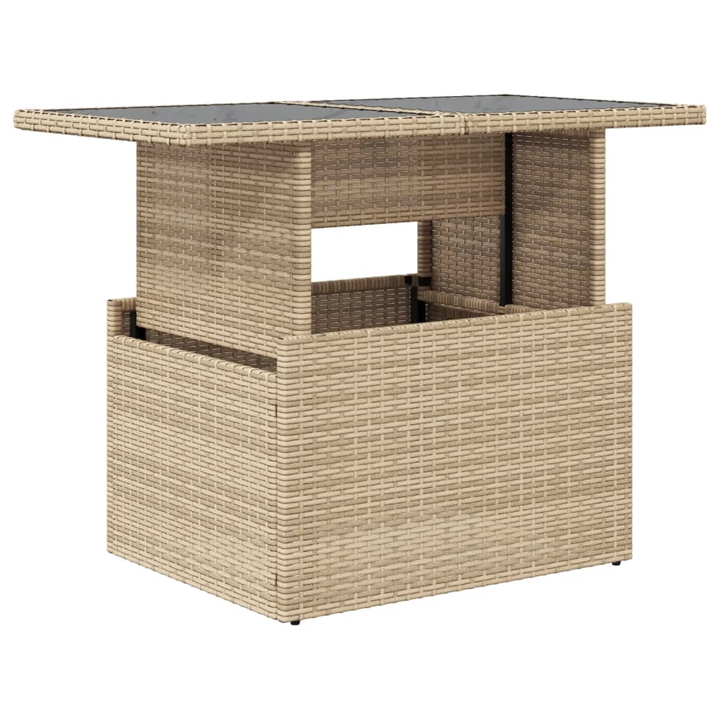 Havebord Med Top 100X55X73 Cm Polyrattan