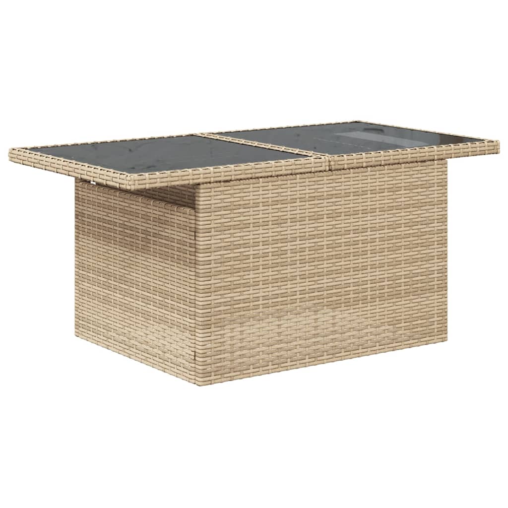 Havebord Med Top 100X55X73 Cm Polyrattan