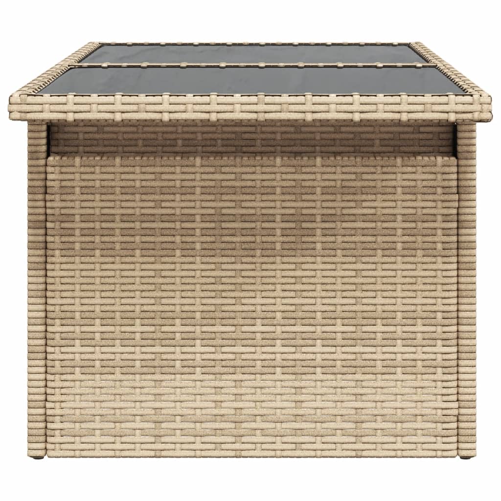 Havebord Med Top 100X55X73 Cm Polyrattan