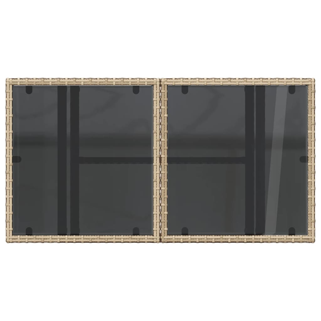 Havebord Med Top 100X55X73 Cm Polyrattan