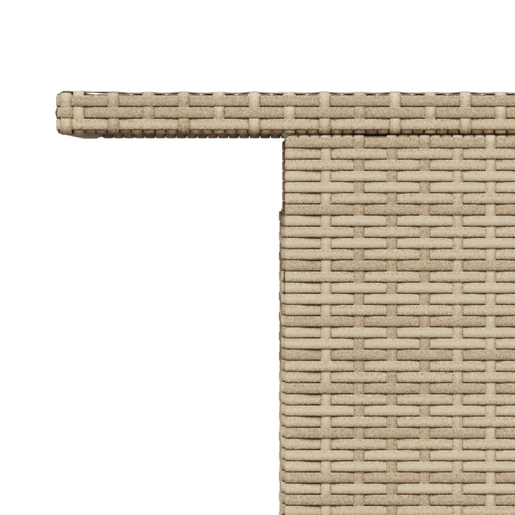 Havebord Med Top 100X55X73 Cm Polyrattan