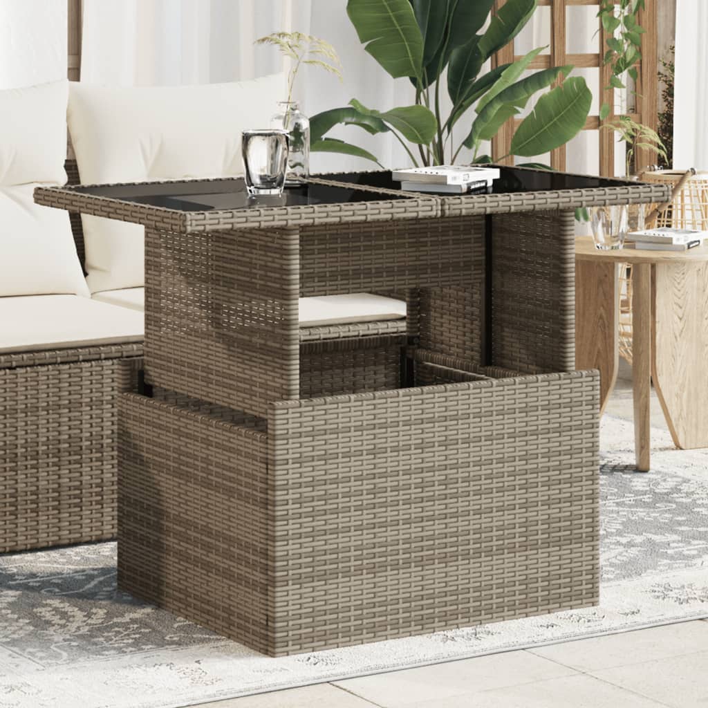 Havebord Med Top 100X55X73 Cm Polyrattan