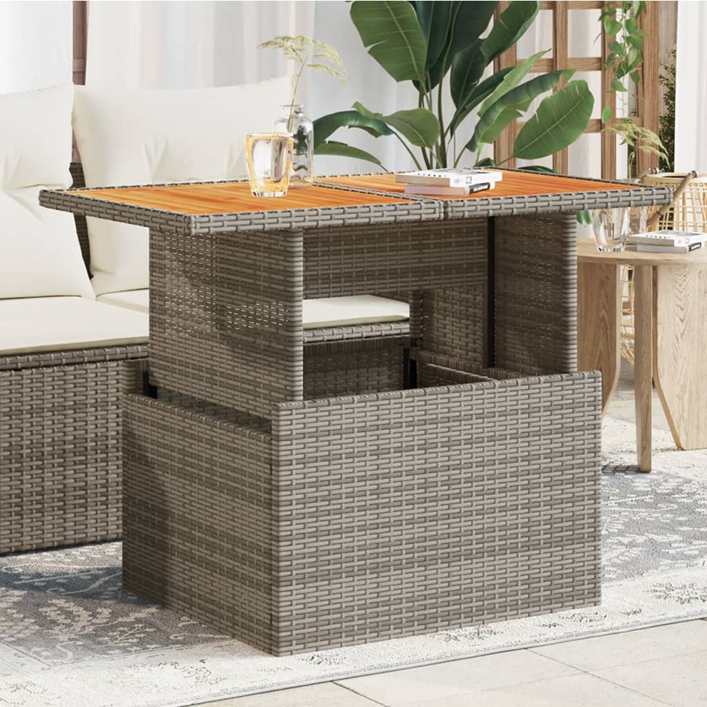 Havebord Med Top 100X55X73 Cm Polyrattan