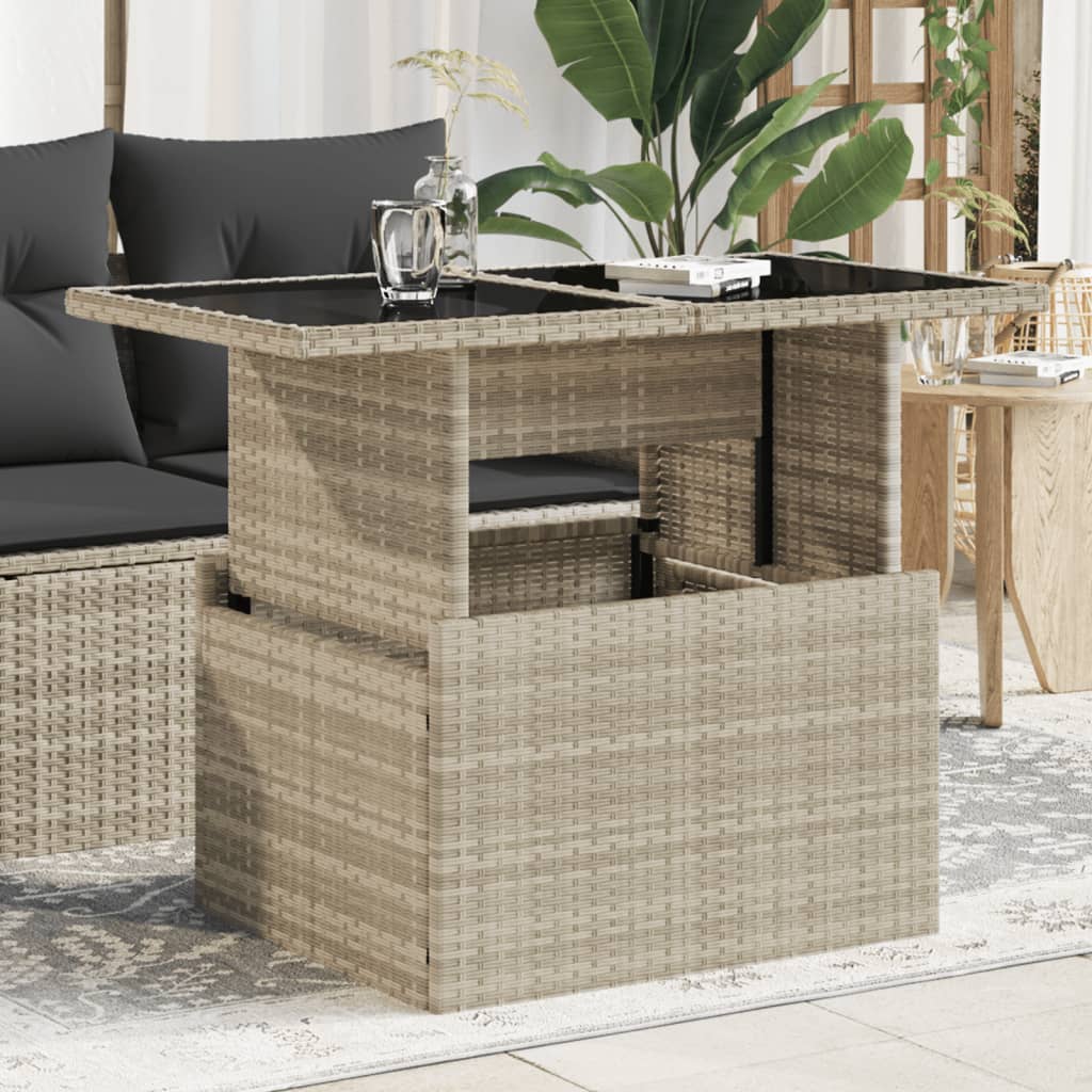 Havebord Med Top 100X55X73 Cm Polyrattan
