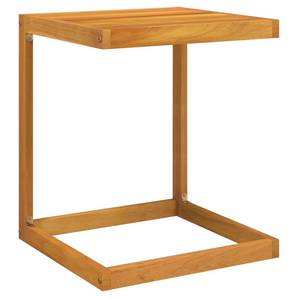 C-Formet Bord 42X40X50 Cm Massivt Akacietræ Sort