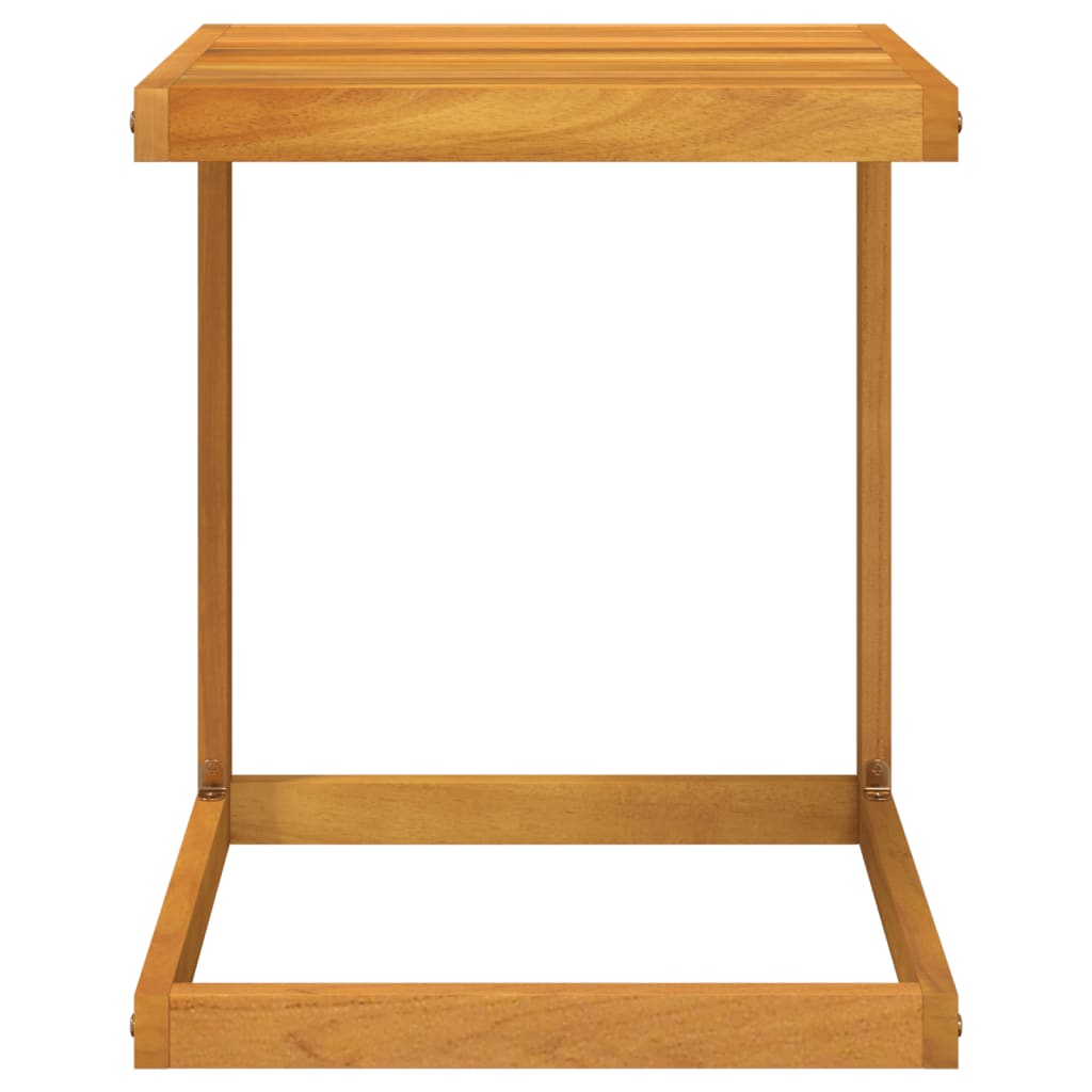 C-Formet Bord 42X40X50 Cm Massivt Akacietræ Sort