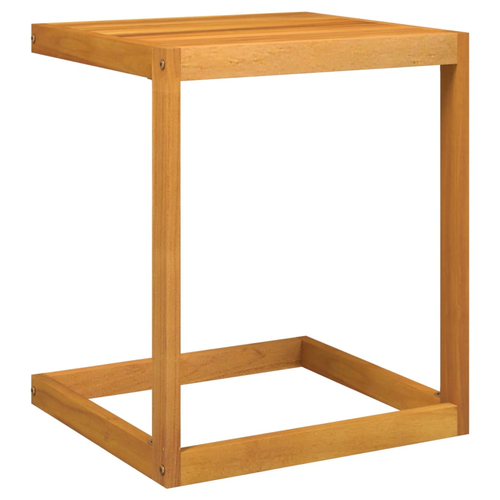 C-Formet Bord 42X40X50 Cm Massivt Akacietræ Sort