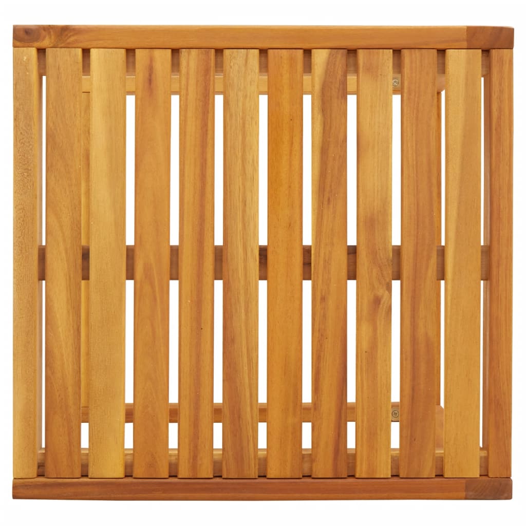 C-Formet Bord 42X40X50 Cm Massivt Akacietræ Sort