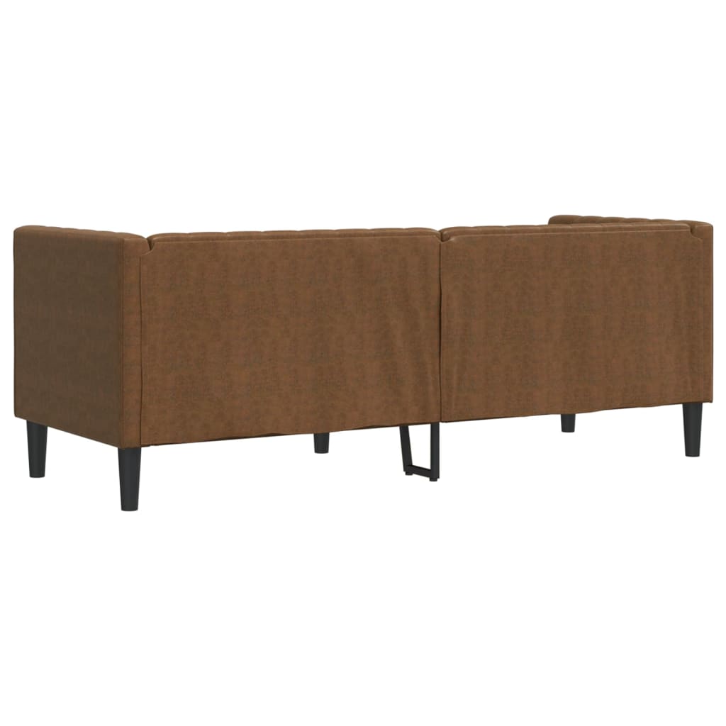 3-Personers Chesterfield-Sofa Med Puder Imiteret Ruskind