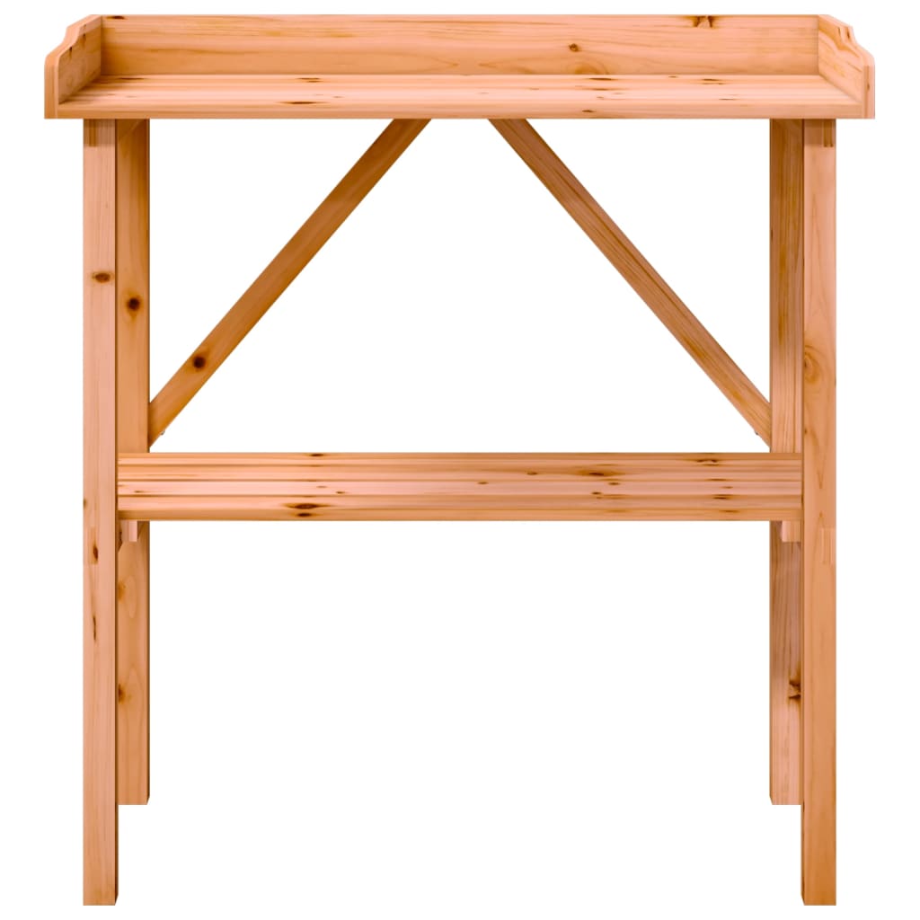 Plantebord Med Hylde 78X38X82,5 Cm Massivt Grantræ