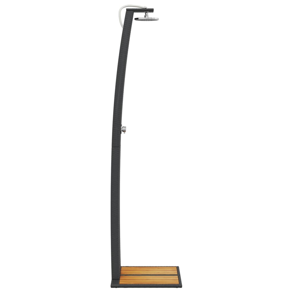 Havebruser 55X60X224 Cm Polyrattan Og Akacietræ