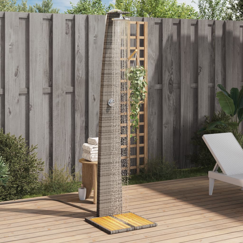 Havebruser 55X60X224 Cm Polyrattan Og Akacietræ
