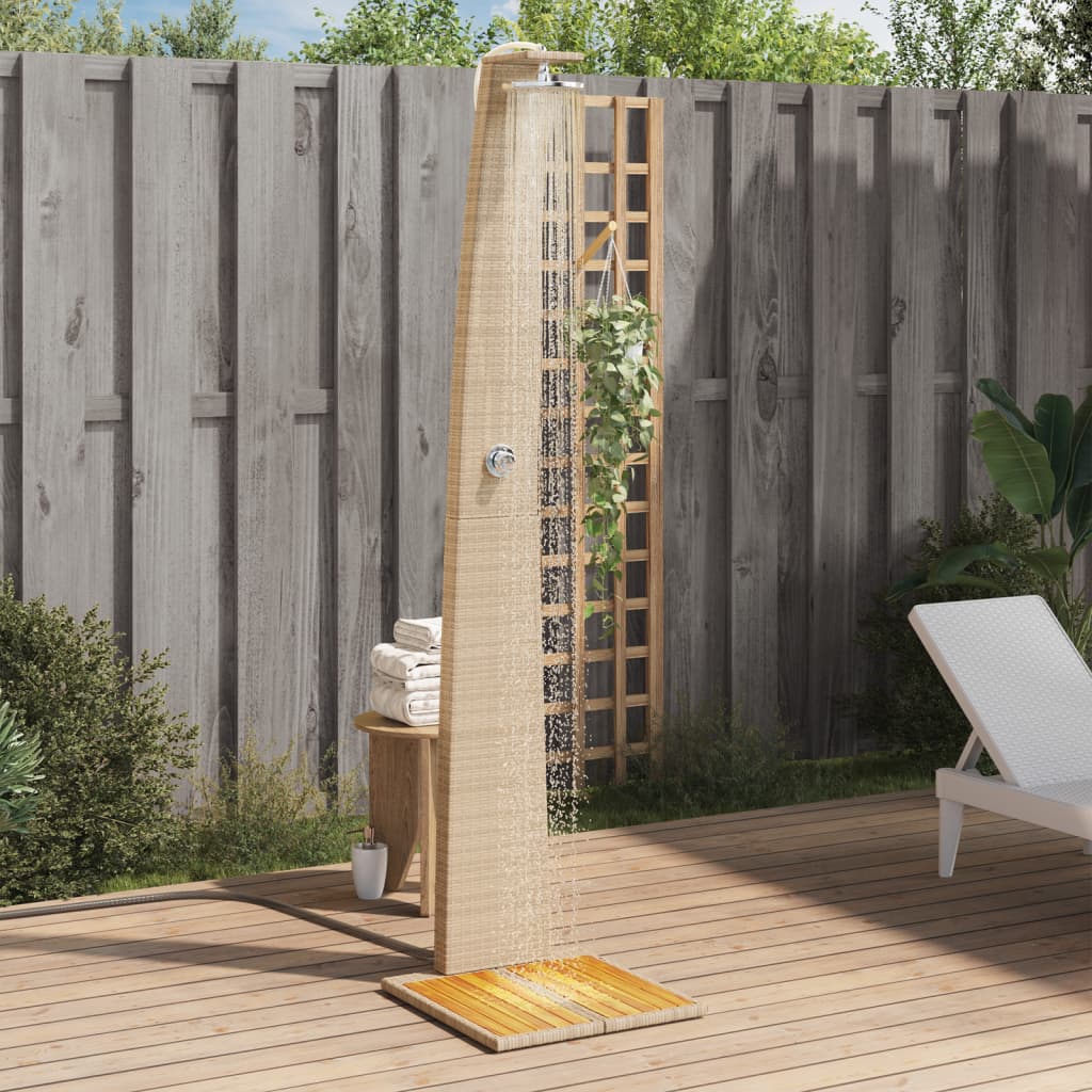 Havebruser 55X60X224 Cm Polyrattan Og Akacietræ