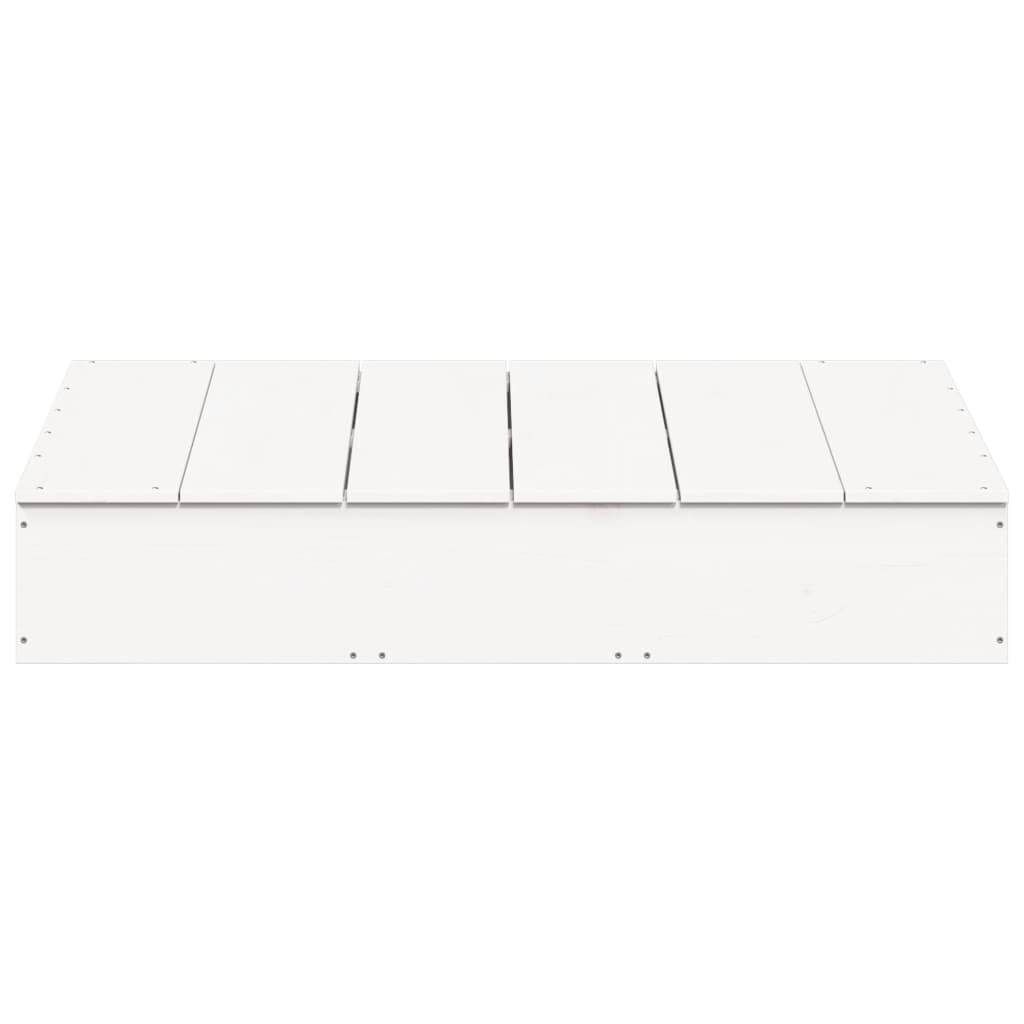 Sandkasse Med Låg 111X111X19,5 Cm Massivt Fyrretræ