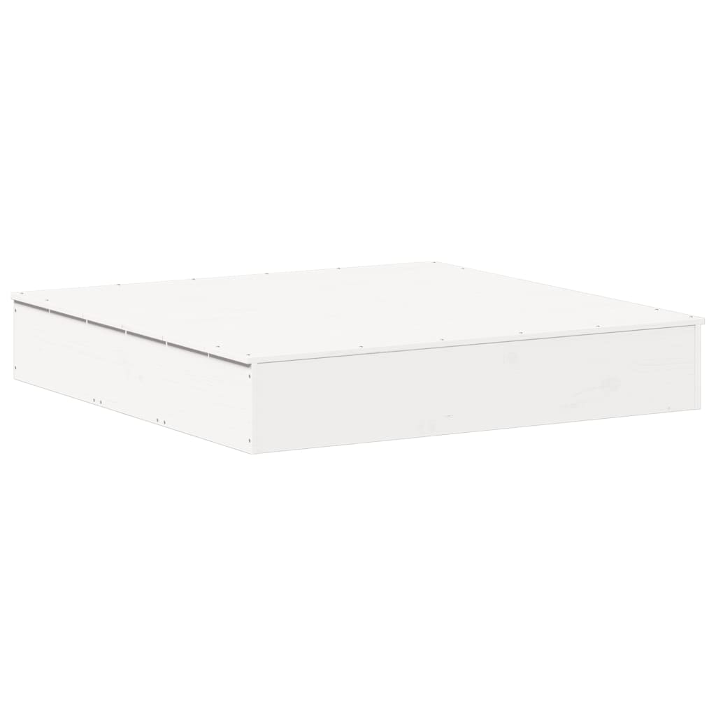 Sandkasse Med Låg 111X111X19,5 Cm Massivt Fyrretræ