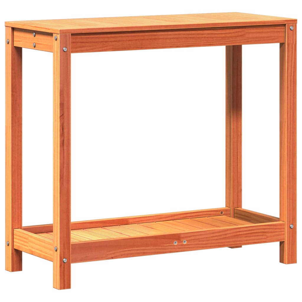 Plantebord Med Hylde 82,5X35X75 Cm Massivt Fyrretræ