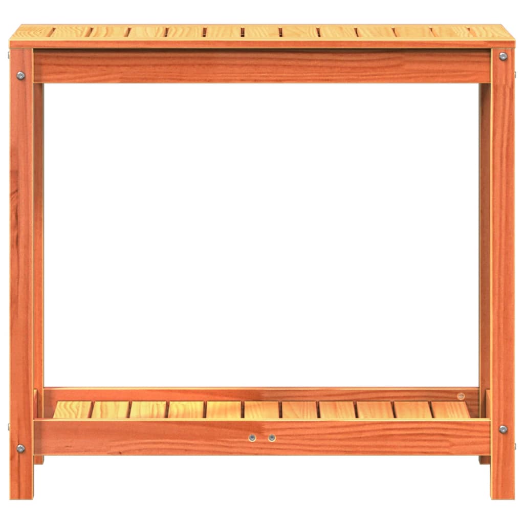 Plantebord Med Hylde 82,5X35X75 Cm Massivt Fyrretræ
