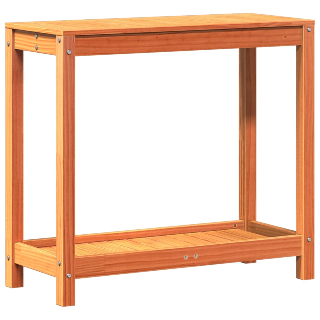 Plantebord Med Hylde 82,5X35X75 Cm Massivt Fyrretræ