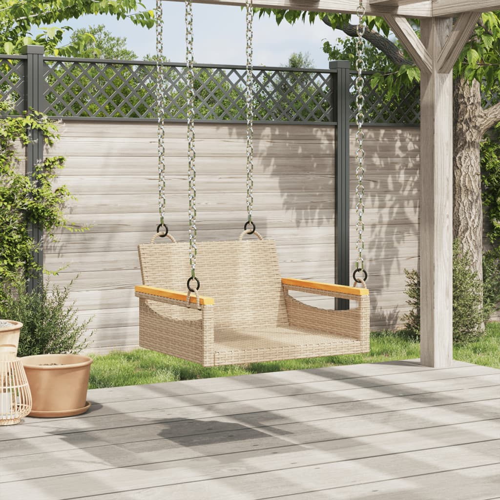 Gyngebænk Polyrattan Beige