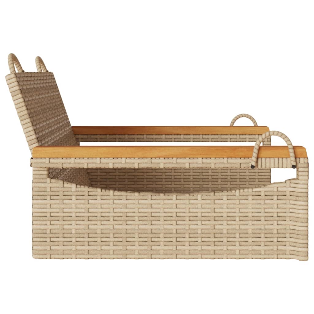 Gyngebænk Polyrattan Beige