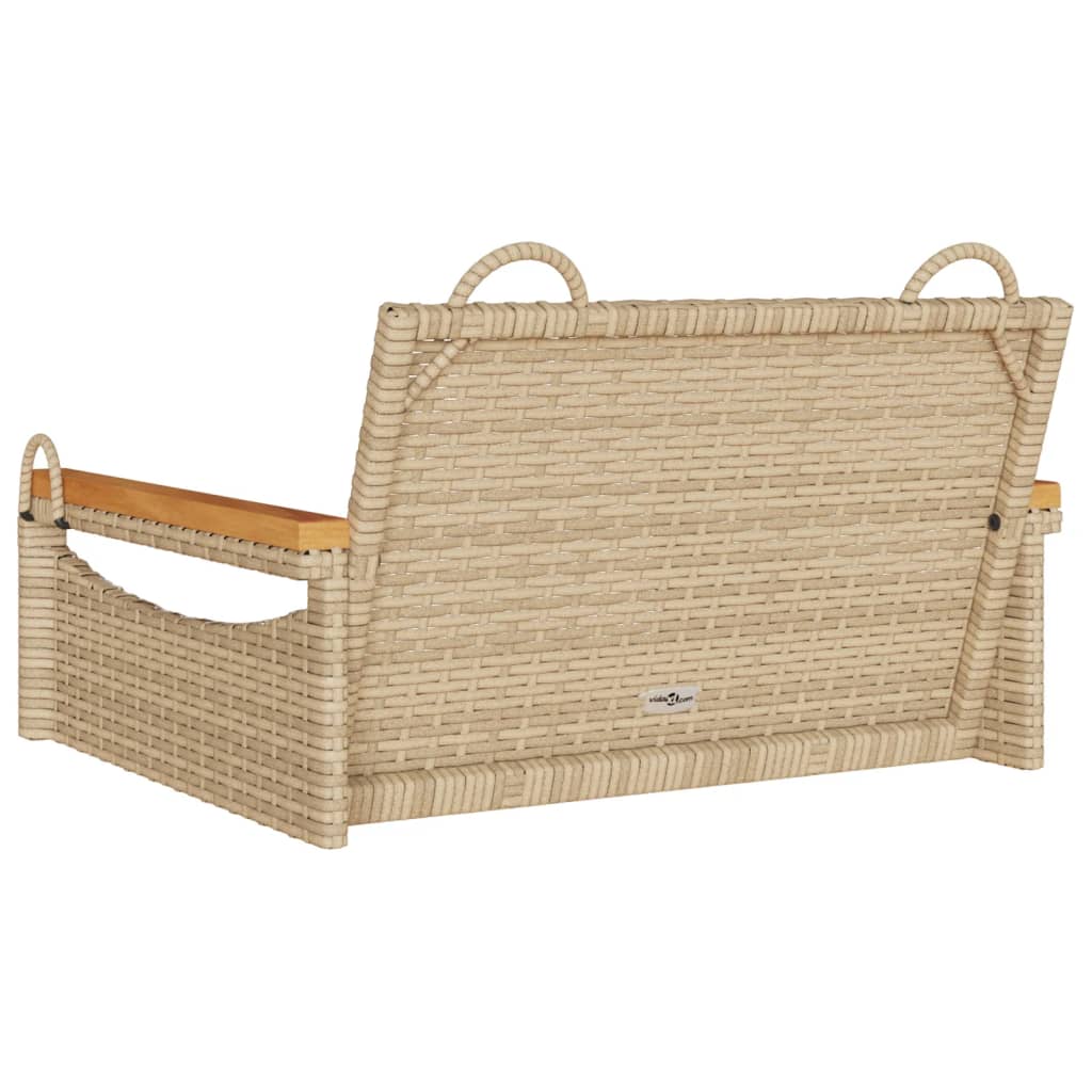 Gyngebænk Polyrattan Beige