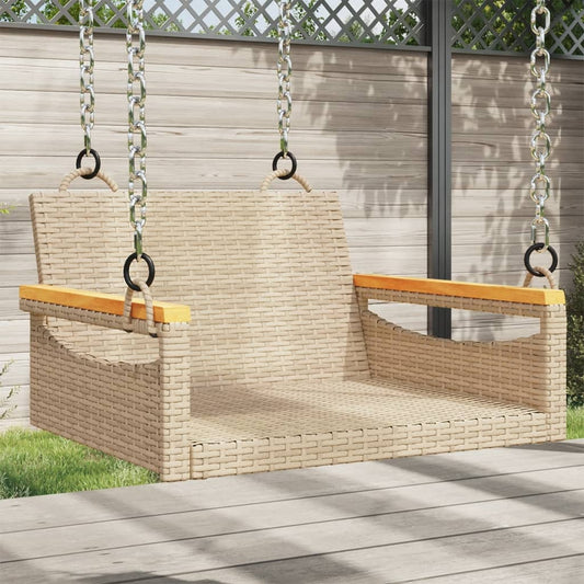 Gyngebænk Polyrattan Beige