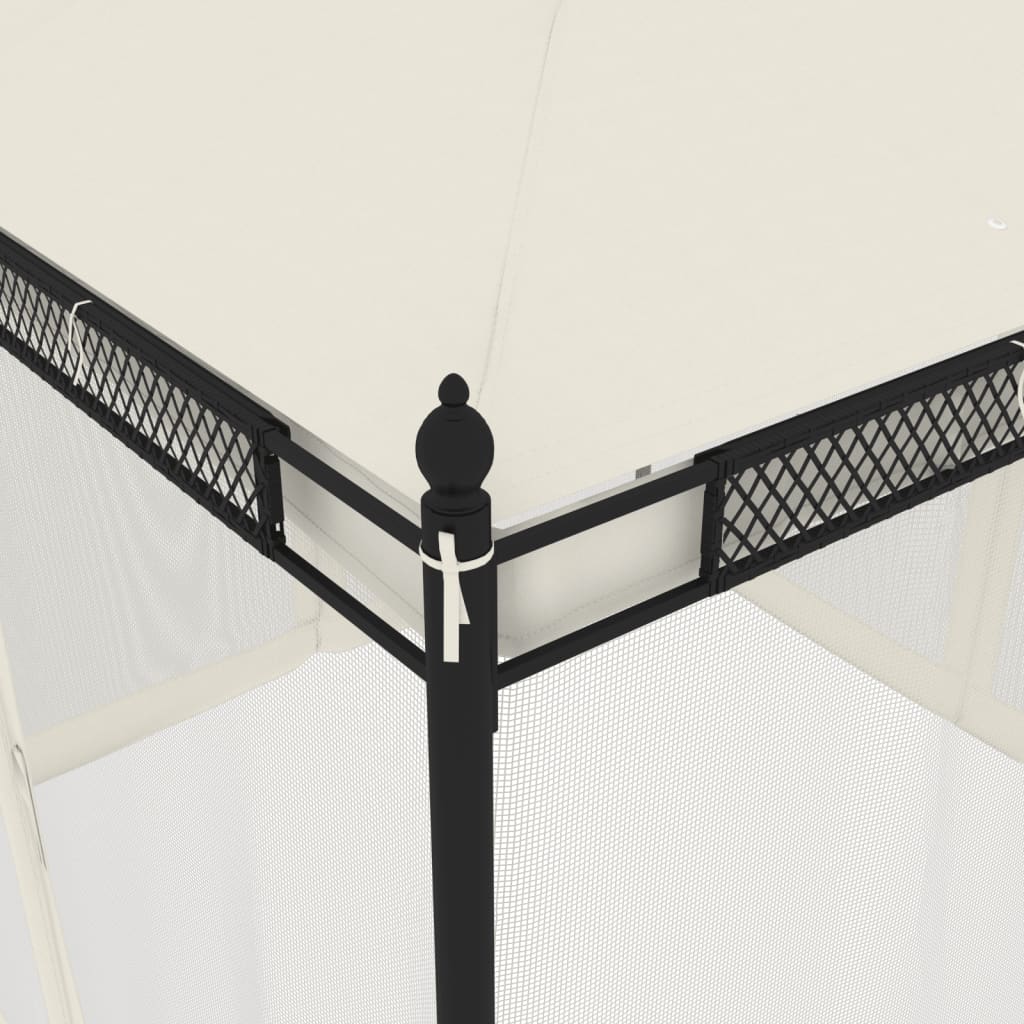 Pavillon 2,93X2,93 M Meshvægge Stål Farvet