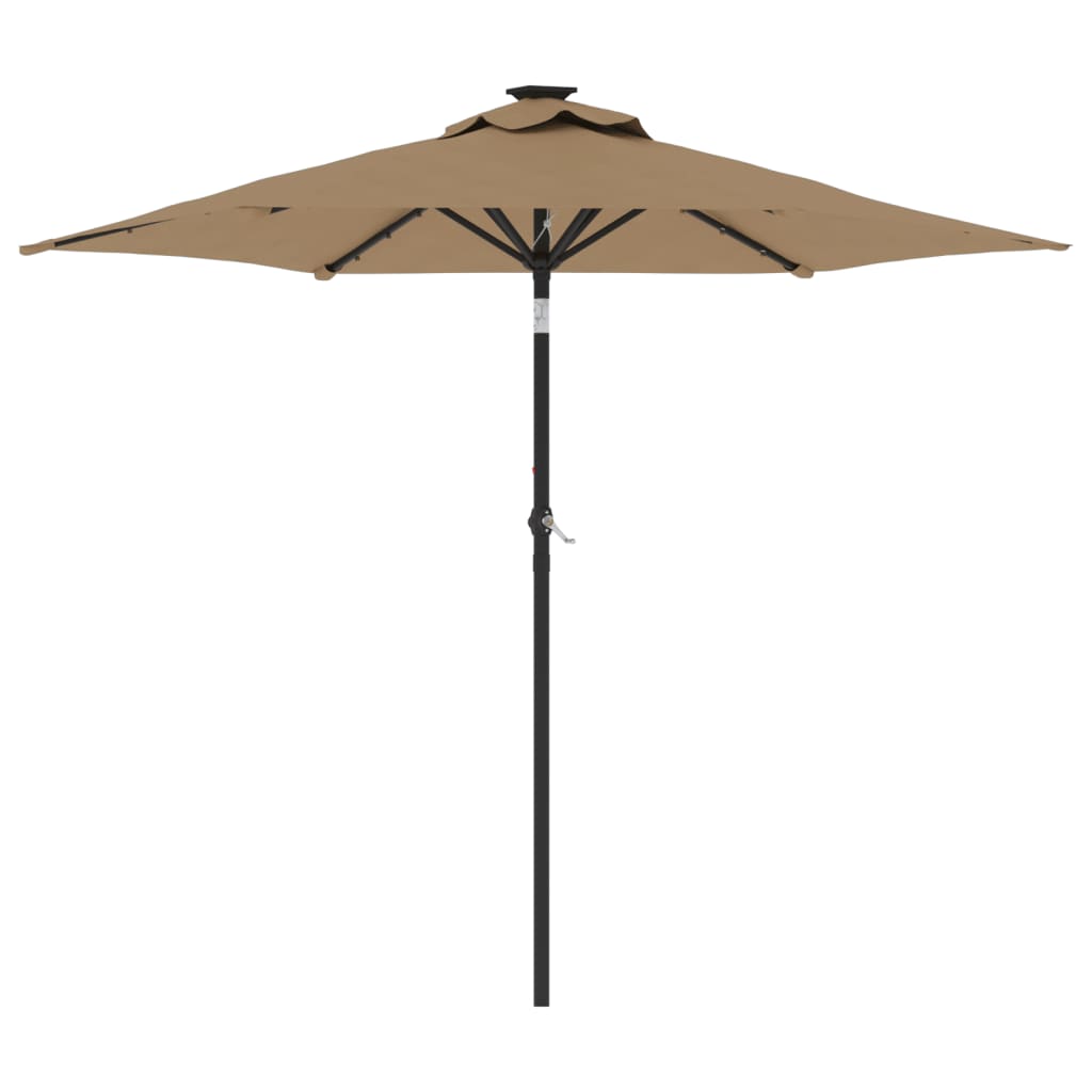 Parasol Med Led-Lys Og Stålstang 225X225X212 Cm