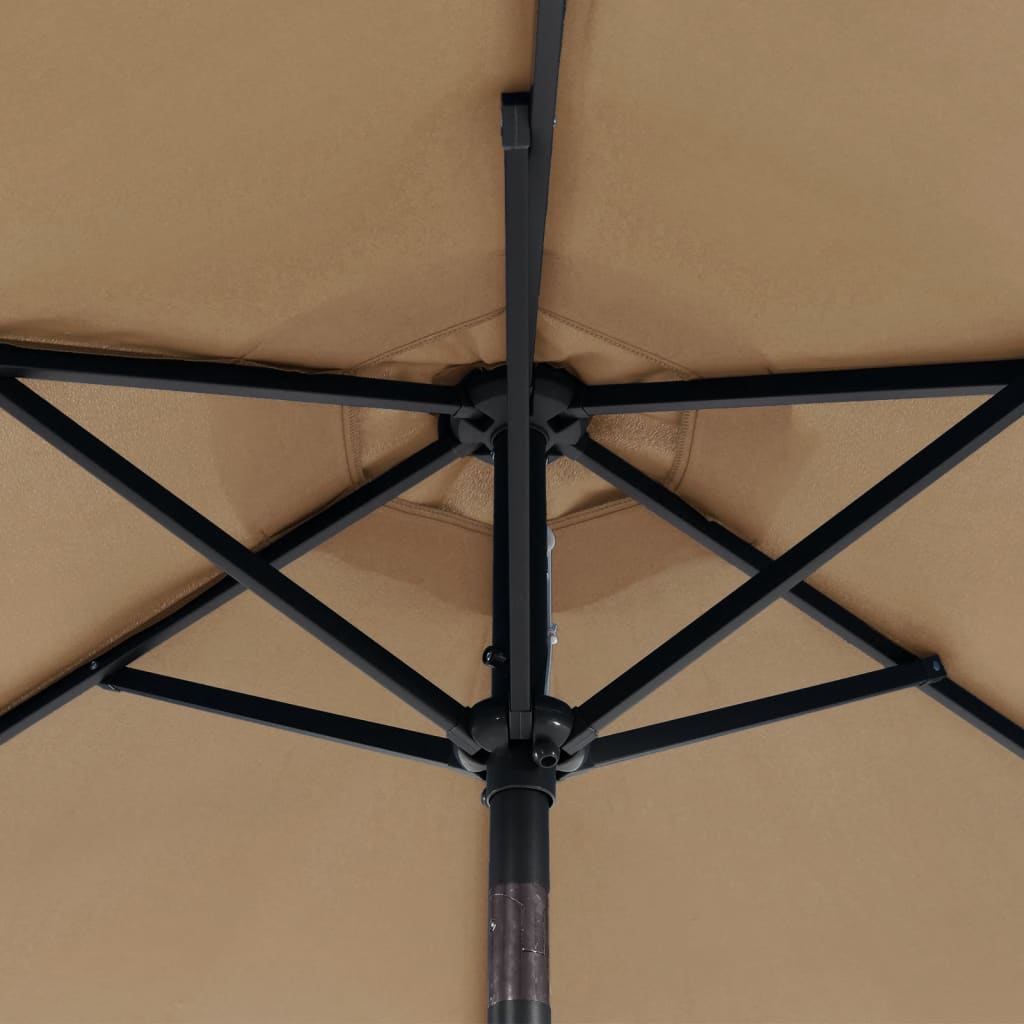 Parasol Med Led-Lys Og Stålstang 225X225X212 Cm