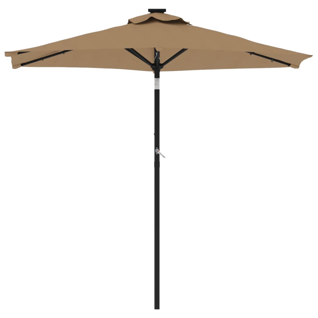 Parasol Med Led-Lys Og Stålstang 225X225X212 Cm