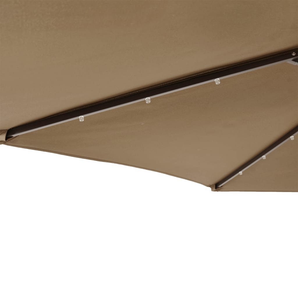 Parasol Med Led-Lys Og Stålstang 225X225X212 Cm