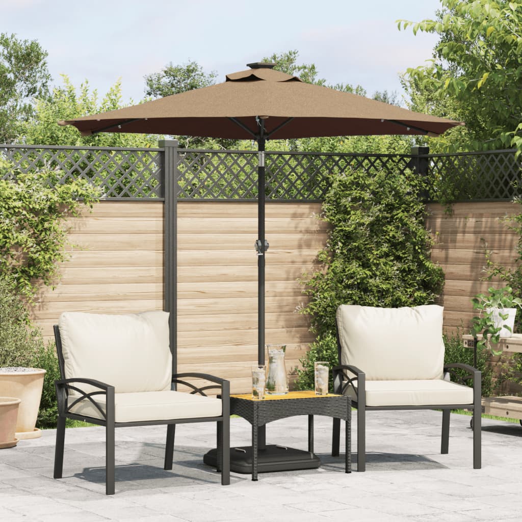 Parasol Med Led-Lys Og Stålstang 225X225X212 Cm