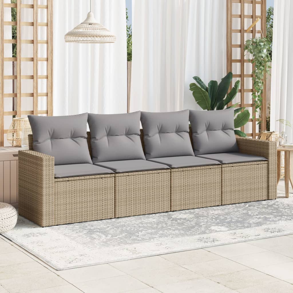 Sofasæt 5 Dele Med Hynder Polyrattan