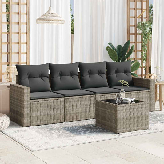 Sofasæt 5 Dele Med Hynder Polyrattan