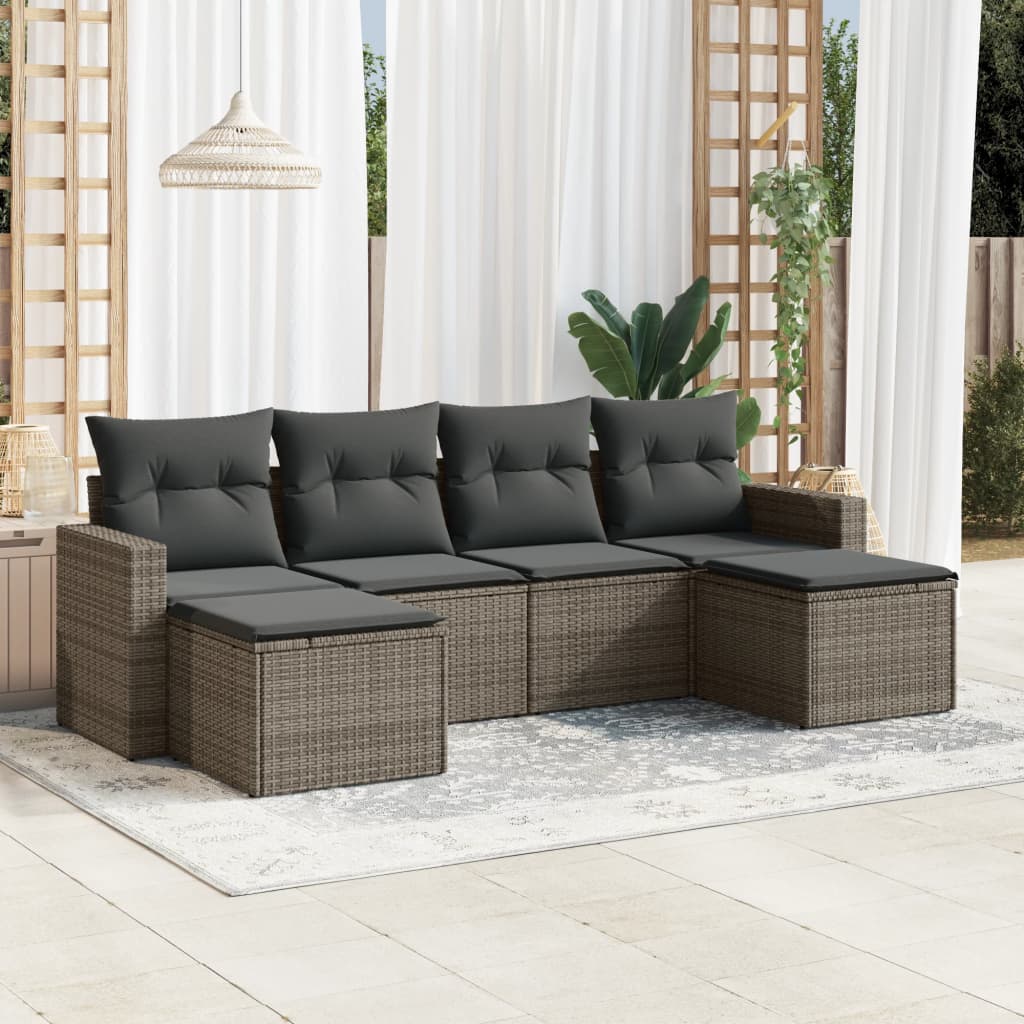 Sofasæt Til Haven 7 Dele Med Hynder Polyrattan