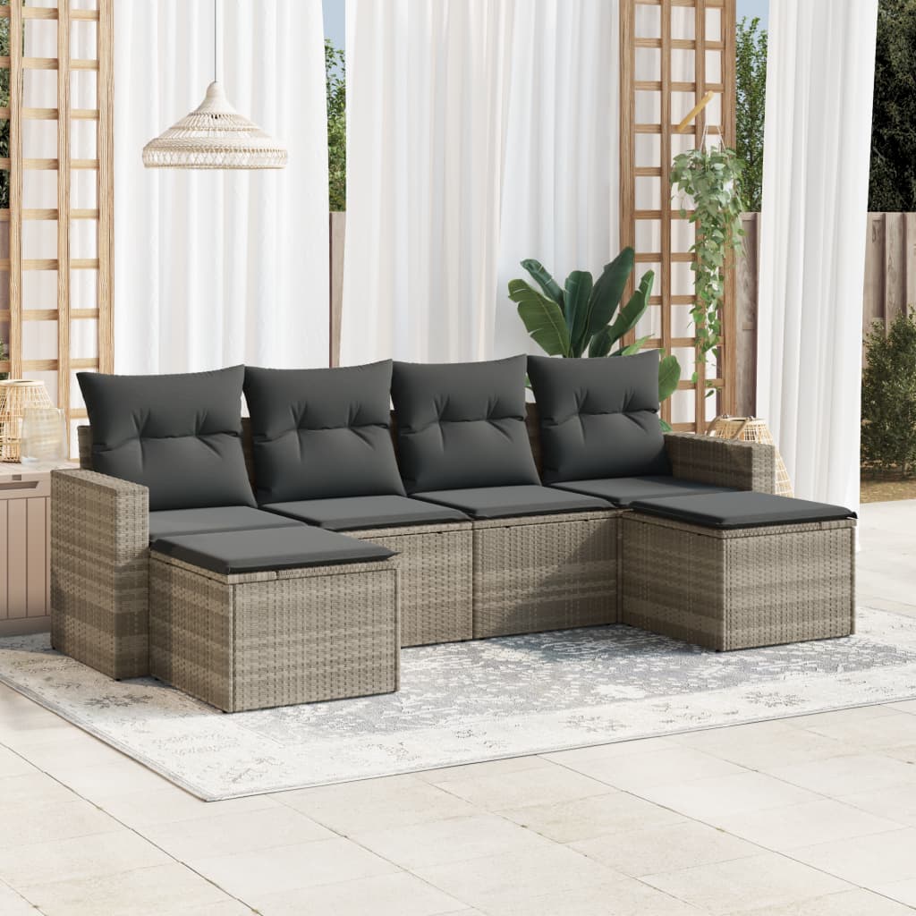 Sofasæt Til Haven 7 Dele Med Hynder Polyrattan