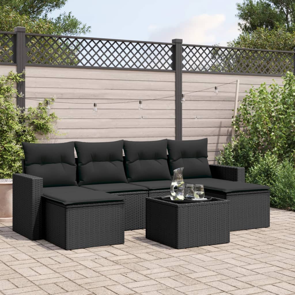 Sofasæt Til Haven 7 Dele Med Hynder Polyrattan