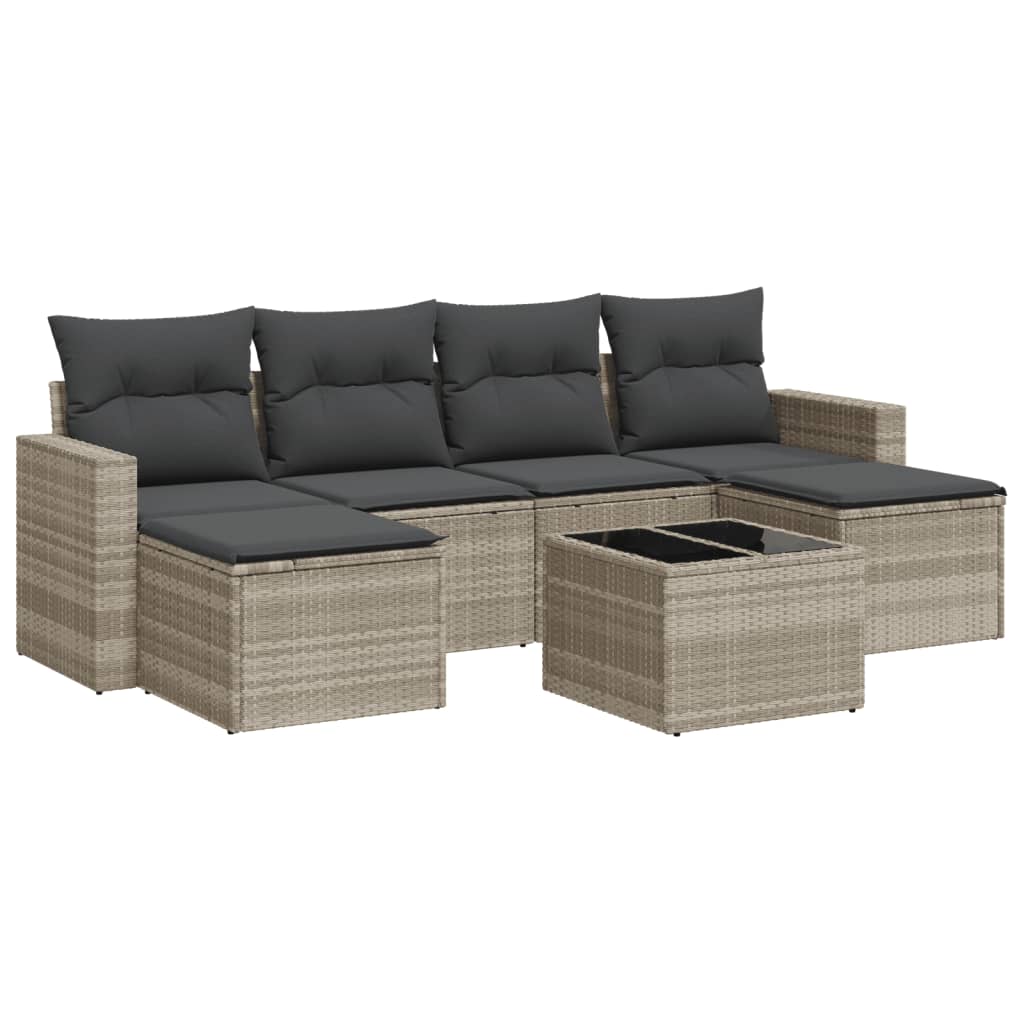Sofasæt Til Haven 7 Dele Med Hynder Polyrattan