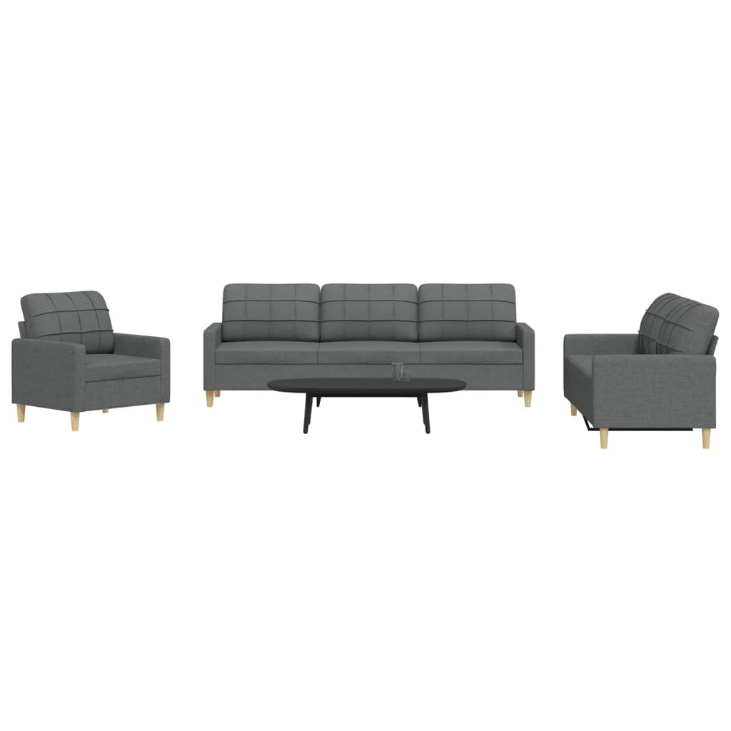 Sofasæt 4 Dele Med Fodskammel Og Pyntepuder Stof