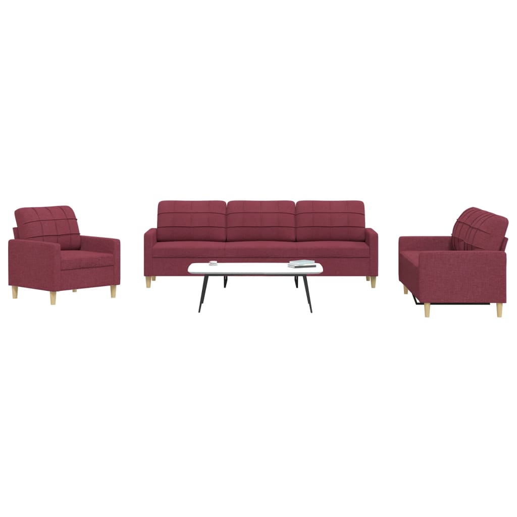Sofasæt 4 Dele Med Fodskammel Og Pyntepuder Stof