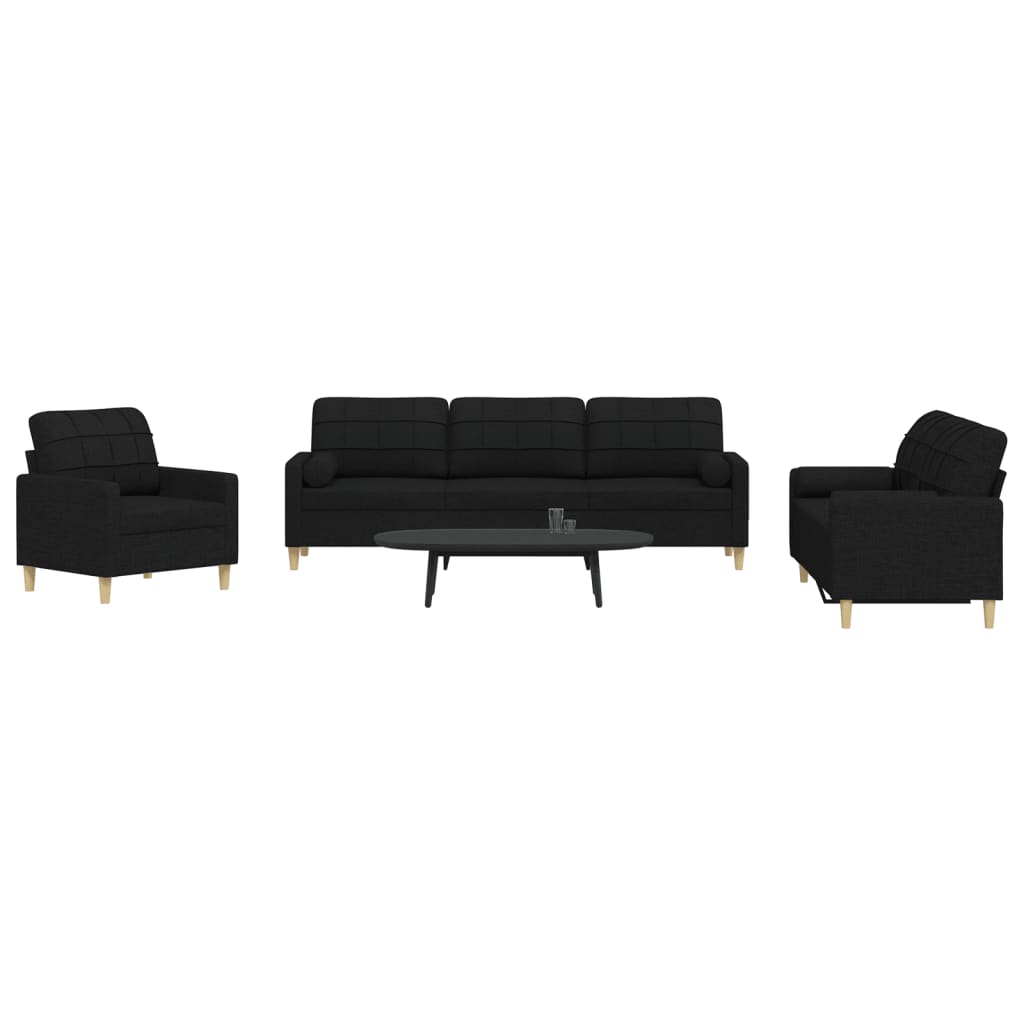Sofasæt 4 Dele Med Fodskammel Og Pyntepuder Stof
