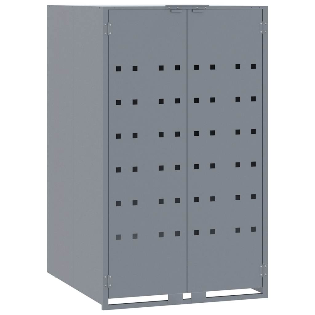 Skraldespandsskjuler 69X79X117 Cm 1 Rum Stål Grå