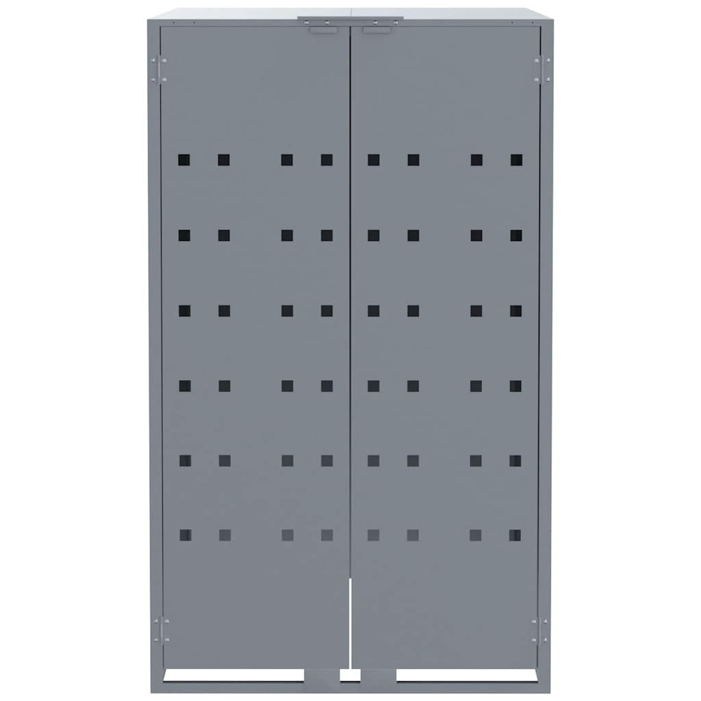 Skraldespandsskjuler 69X79X117 Cm 1 Rum Stål Grå