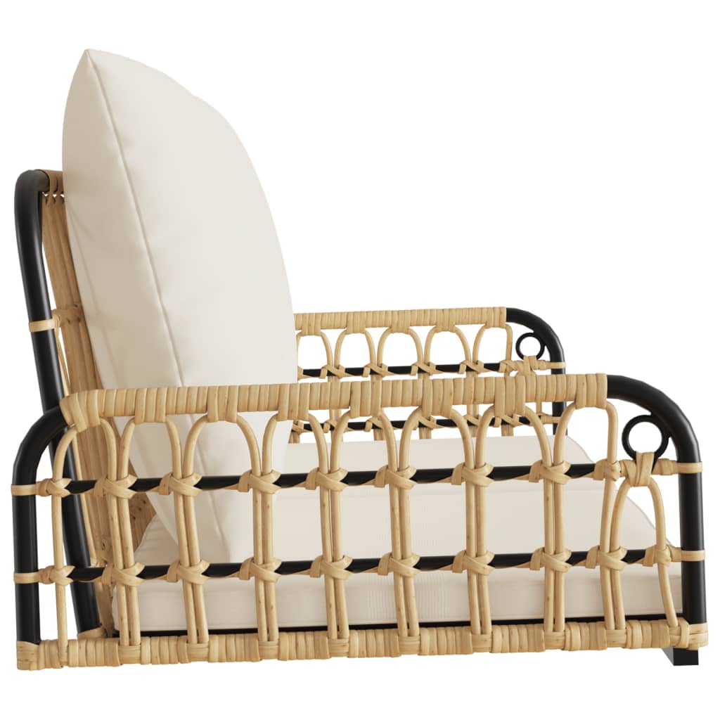 Gyngebænk Med Hynder Polyrattan Og Stål