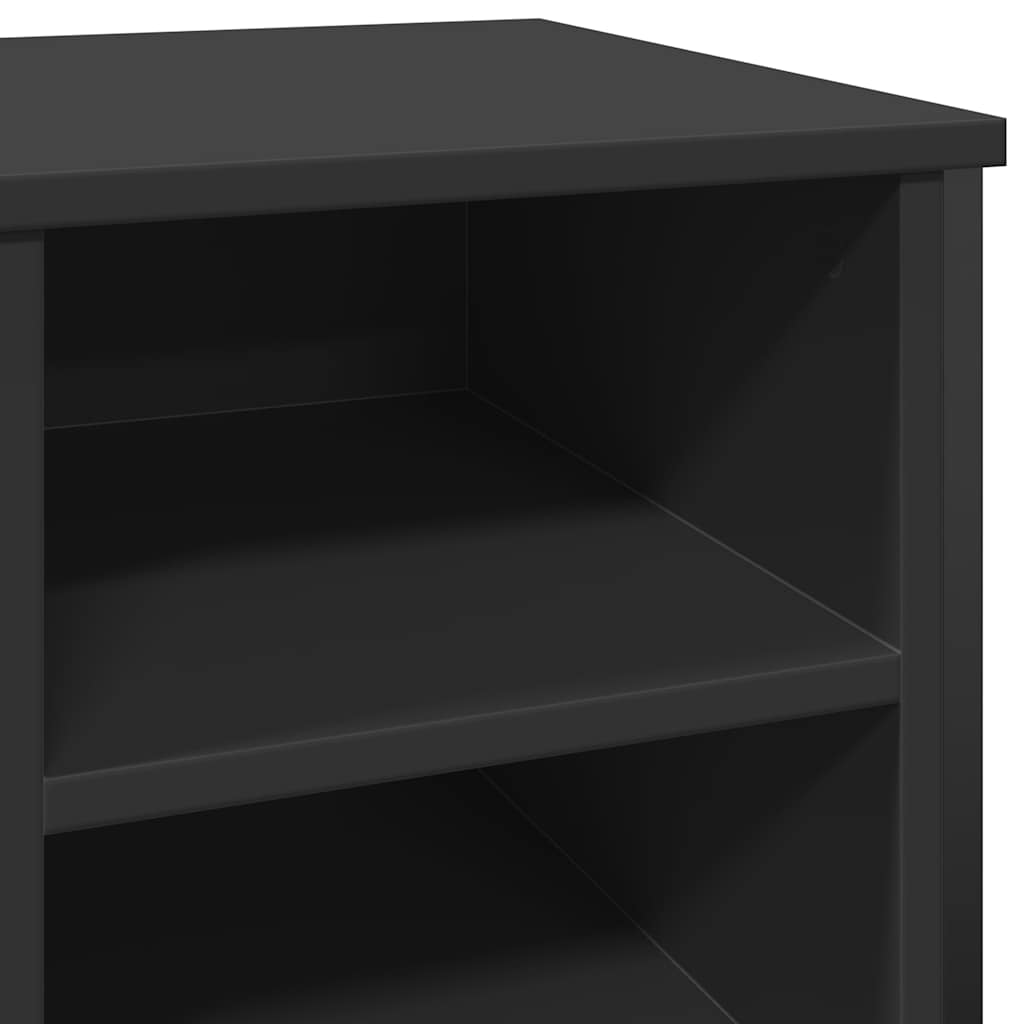 Skoreol 90X38X45,5 Cm Konstrueret Træ Sort