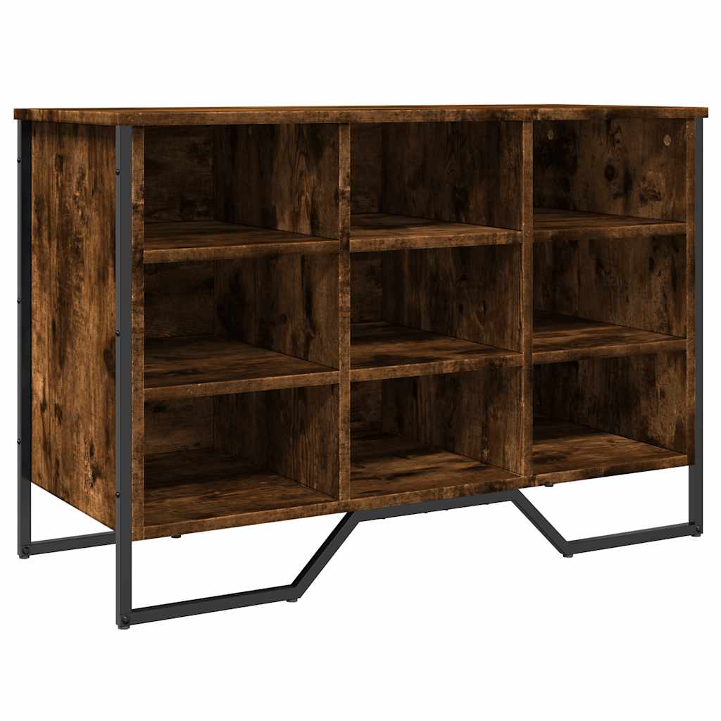 Skoreol 90X38X61,5 Cm Konstrueret Træ Etræsfarve Røget Eg