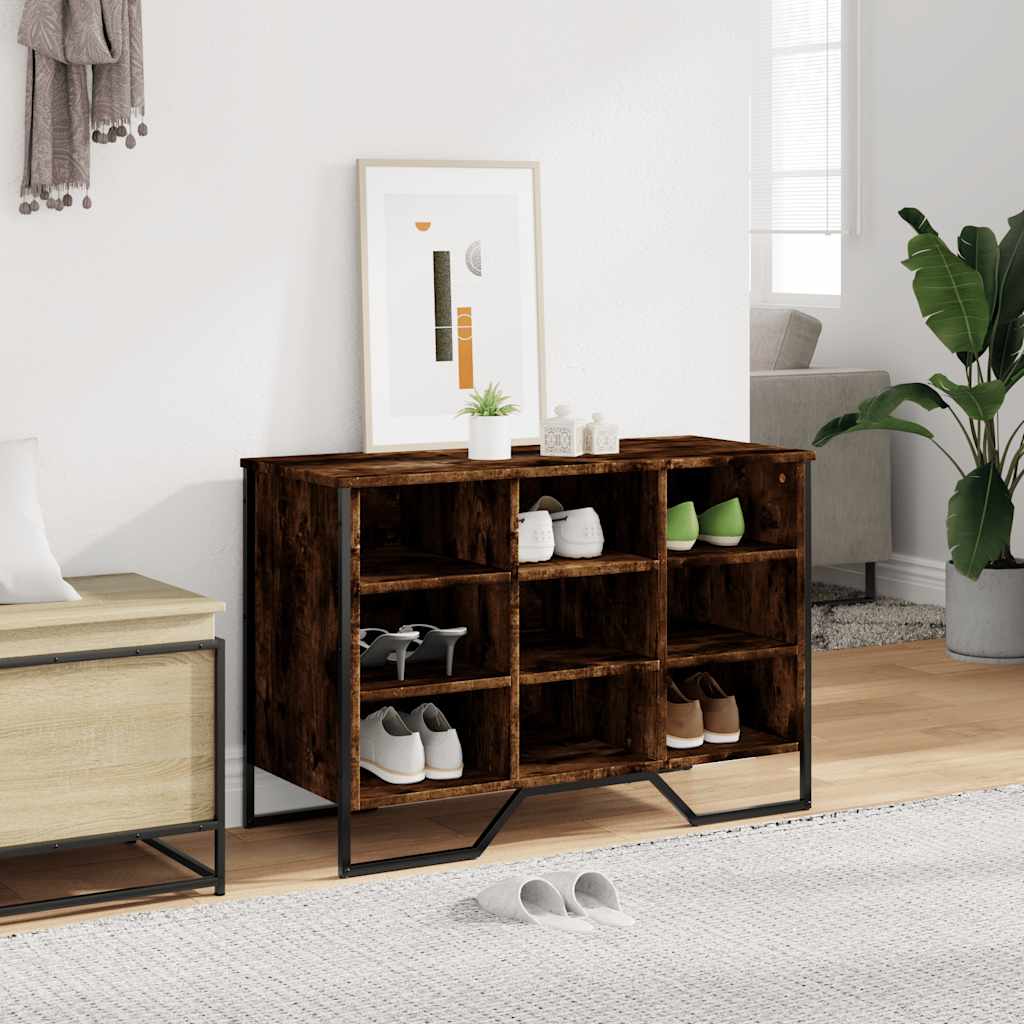 Skoreol 90X38X61,5 Cm Konstrueret Træ Etræsfarve Røget Eg