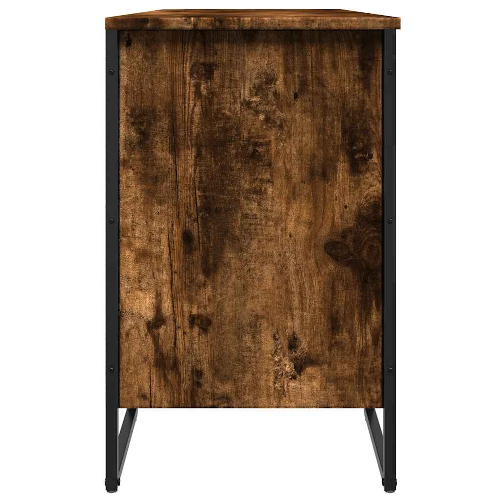 Skoreol 90X38X61,5 Cm Konstrueret Træ Etræsfarve Røget Eg