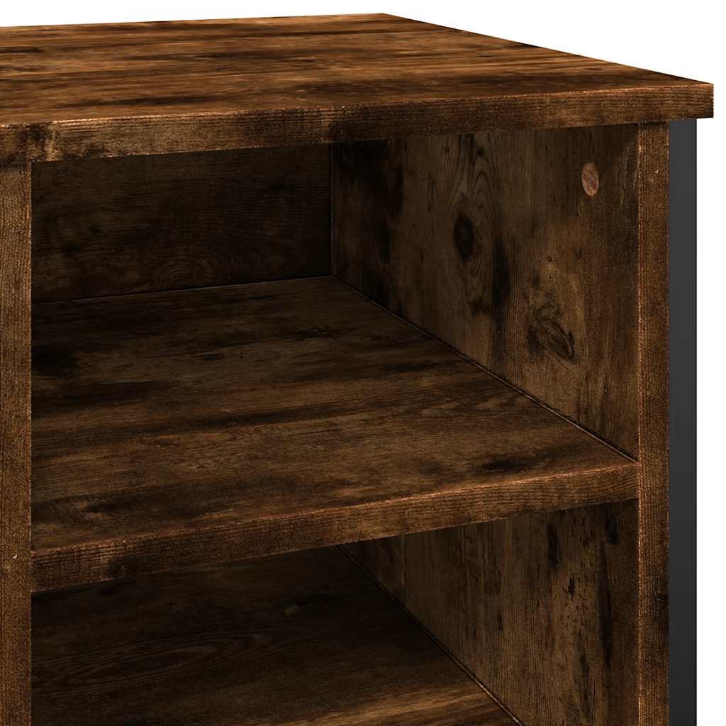 Skoreol 90X38X61,5 Cm Konstrueret Træ Etræsfarve Røget Eg